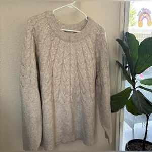 St. John’s Bay Cream Cable Knit Sweater